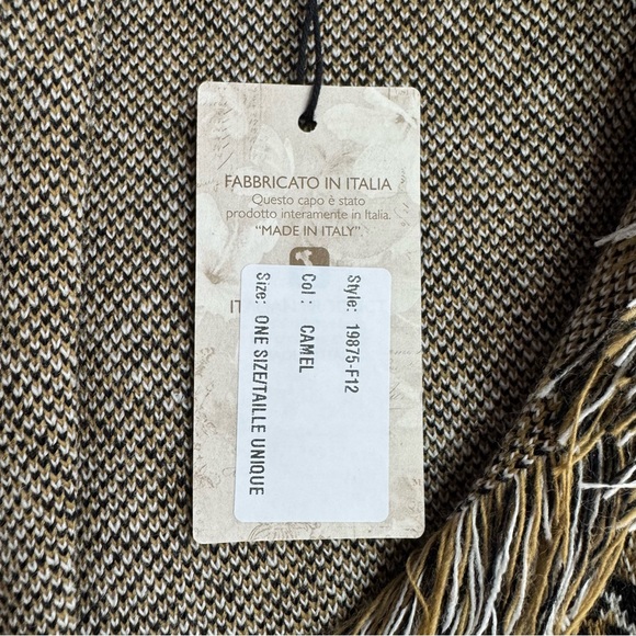 Nada Del Riccio cardigan wrap belted belt sweater fringe made in Italy brand new - Picture 14 of 16